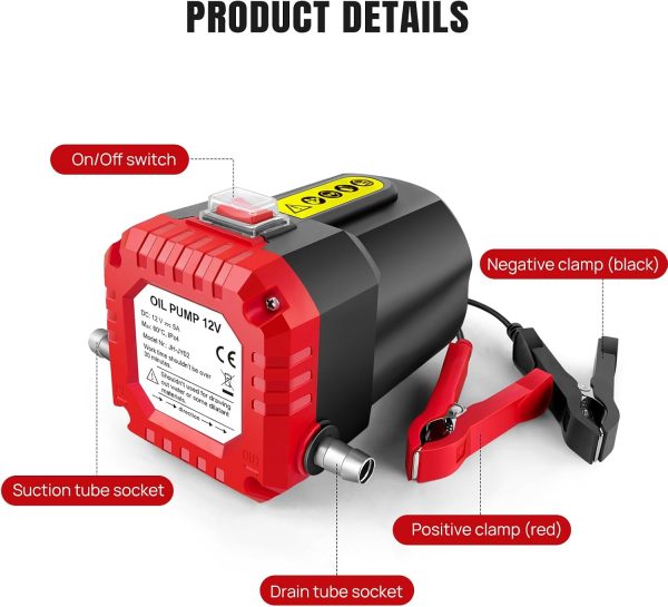 610srIJXEEL._AC_SL1500_ 12V 300W Electric Oil Extractor Pump for Engine Fluid Transfer with Hose