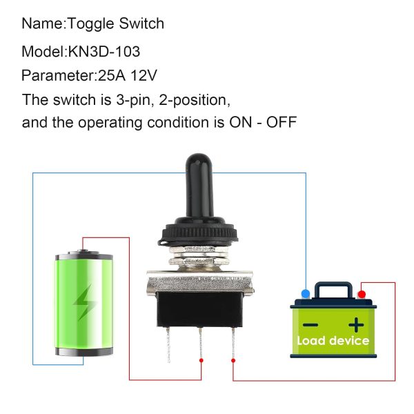 618rE3WdUYL._SL1500_ 2 Pack 12V Waterproof 3 Way On-Off-On Toggle Switch for Automotive Lights, Motors & Electrical Devices