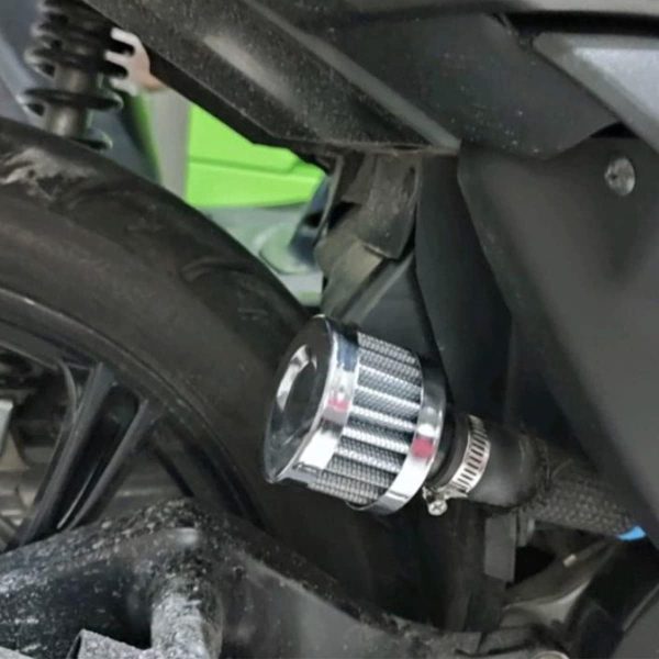 61A0scECQXL._AC_SL1200_ 0.47 Inch Universal Cold Air Intake Filter, 12mm Car Turbo Vent Cleaner, Crankcase Breather for Car and Motorcycle Engine Parts