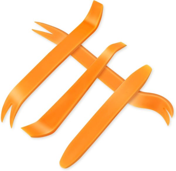 61CrERkEaiL._AC_SL1500_ 4-Piece Trim Removal Tool Kit, Car Trim Removal Set for Radio, Door, Dashboard Installation, Plastic Pry Tools, Panel Removal Scraper