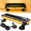Amber 30-LED Flashing Warning Strobe Light Bar, IP65, 4 Magnetic Base, 7 Flash Patterns, 12V/24V for Vehicle Roof & Trailer