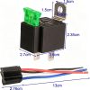61PkE0nJq5L._AC_SL1200_ 3pcs 12V Fuse Relay Switch, 12 AWG Harness Set with Built-in Diode, 30A ATO/ATC Blade Fuse, 4-Pin SPST Automotive Relay