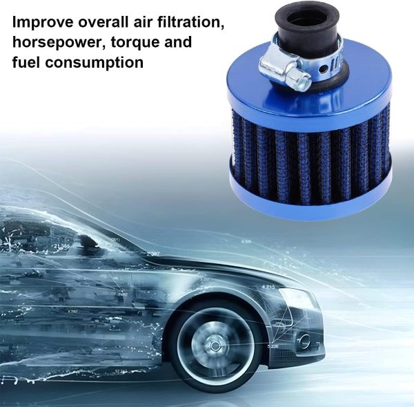 61RSho8QaHL._AC_SL1200_ 0.47 Inch Universal Cold Air Intake Filter, 12mm Car Turbo Vent Cleaner, Crankcase Breather for Car and Motorcycle Engine Parts