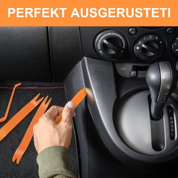61ZU4DRwCAL._AC_SL1001_ 4-Piece Trim Removal Tool Kit, Car Trim Removal Set for Radio, Door, Dashboard Installation, Plastic Pry Tools, Panel Removal Scraper