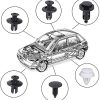 100 Pcs Car Plastic Mounting Clips, 6 Types Bumper Door Trim Rivets Set, Nylon Expansion Rivets Kit