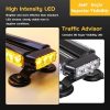 Amber 30-LED Flashing Warning Strobe Light Bar, IP65, 4 Magnetic Base, 7 Flash Patterns, 12V/24V for Vehicle Roof & Trailer