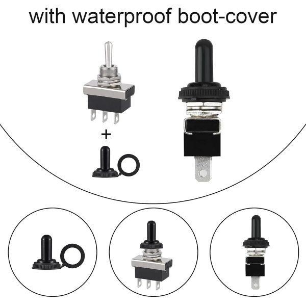 61ubT0Vo5BL._SL1500_ 2 Pack 12V Waterproof 3 Way On-Off-On Toggle Switch for Automotive Lights, Motors & Electrical Devices