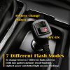 Amber 30-LED Flashing Warning Strobe Light Bar, IP65, 4 Magnetic Base, 7 Flash Patterns, 12V/24V for Vehicle Roof & Trailer