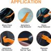 71AbP48oAXL._AC_SL1500_ 4-Piece Trim Removal Tool Kit, Car Trim Removal Set for Radio, Door, Dashboard Installation, Plastic Pry Tools, Panel Removal Scraper
