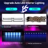71FgglNhUgL._AC_SL1500_ Car LED Interior Lights, RGB Atmosphere Light with APP Control, 16 Million Colours, USB Port Music Mode, Colour Memory, LED Ambient Lighting Kit, DC 5V