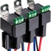 71lqE9U3SgL._AC_SL1200_ 3pcs 12V Fuse Relay Switch, 12 AWG Harness Set with Built-in Diode, 30A ATO/ATC Blade Fuse, 4-Pin SPST Automotive Relay