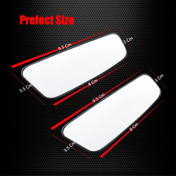 71tjh989IsL._AC_SL1500_ Rectangle Blind Spot Mirror, HD Glass Convex Wide Angle Rearview Mirror (Framed, Pack of 2)