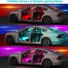 71yv4C89o1L._AC_SL1500_ Car LED Interior Lights, RGB Atmosphere Light with APP Control, 16 Million Colours, USB Port Music Mode, Colour Memory, LED Ambient Lighting Kit, DC 5V